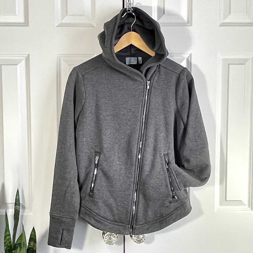 Athleta Cozy Karma Asymmetrical Full Zip Hoodie